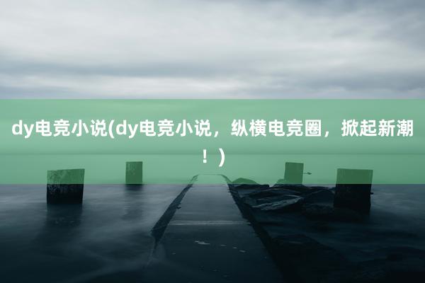 dy电竞小说(dy电竞小说，纵横电竞圈，掀起新潮！)