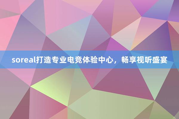 soreal打造专业电竞体验中心，畅享视听盛宴