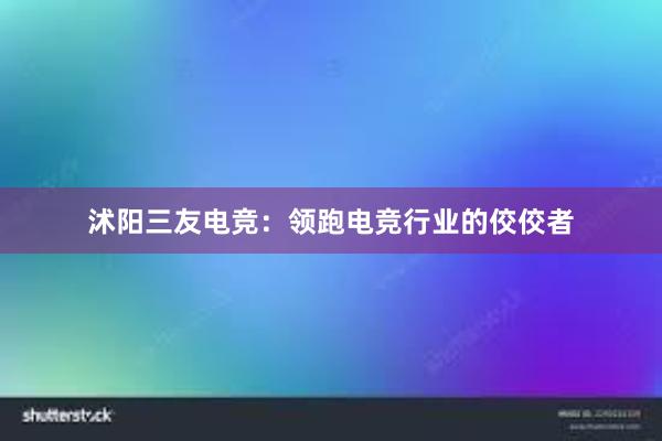 沭阳三友电竞：领跑电竞行业的佼佼者