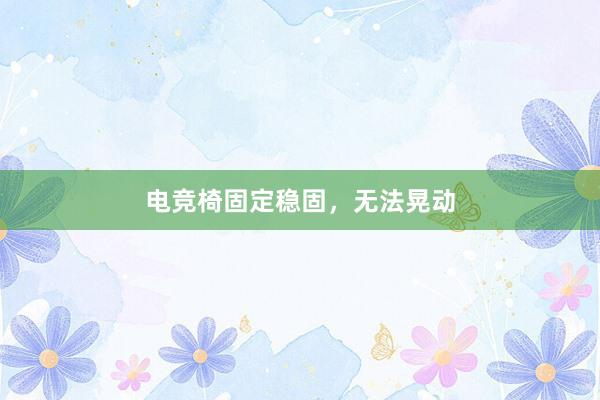 电竞椅固定稳固，无法晃动